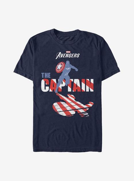 Marvel Captain America The Captain T-Shirt - BLUE | Hot Topic