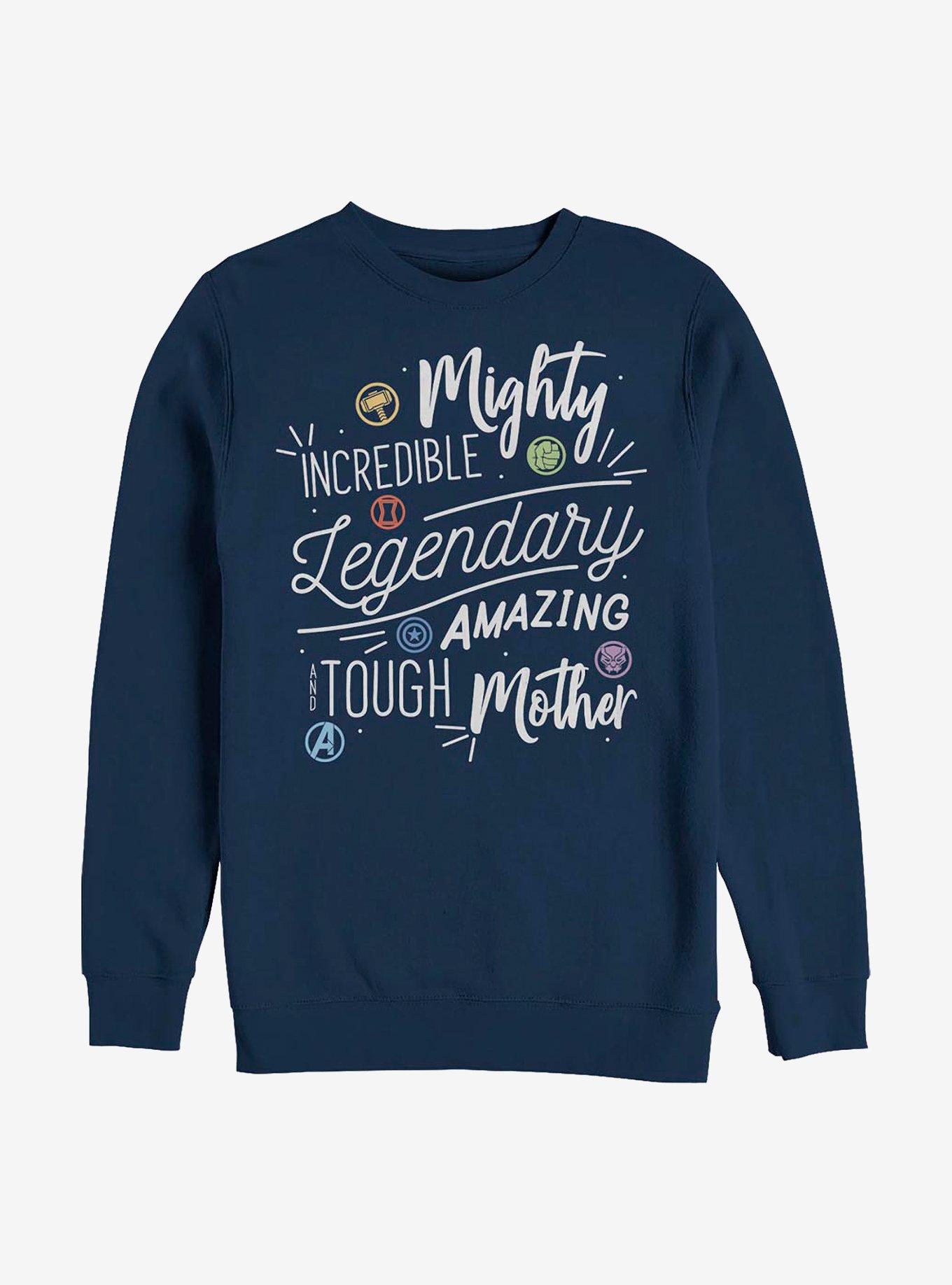 Marvel Avengers Mom Stack Crew Sweatshirt, NAVY, hi-res