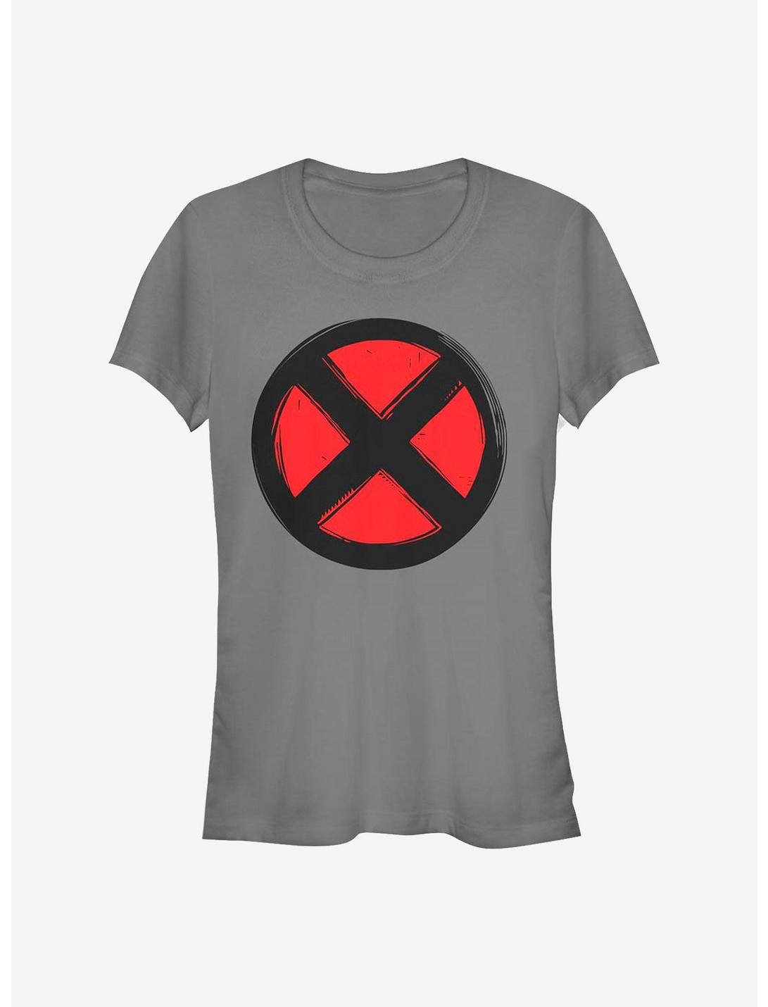Marvel Deadpool Woodcut X-Men Girls T-Shirt, CHARCOAL, hi-res