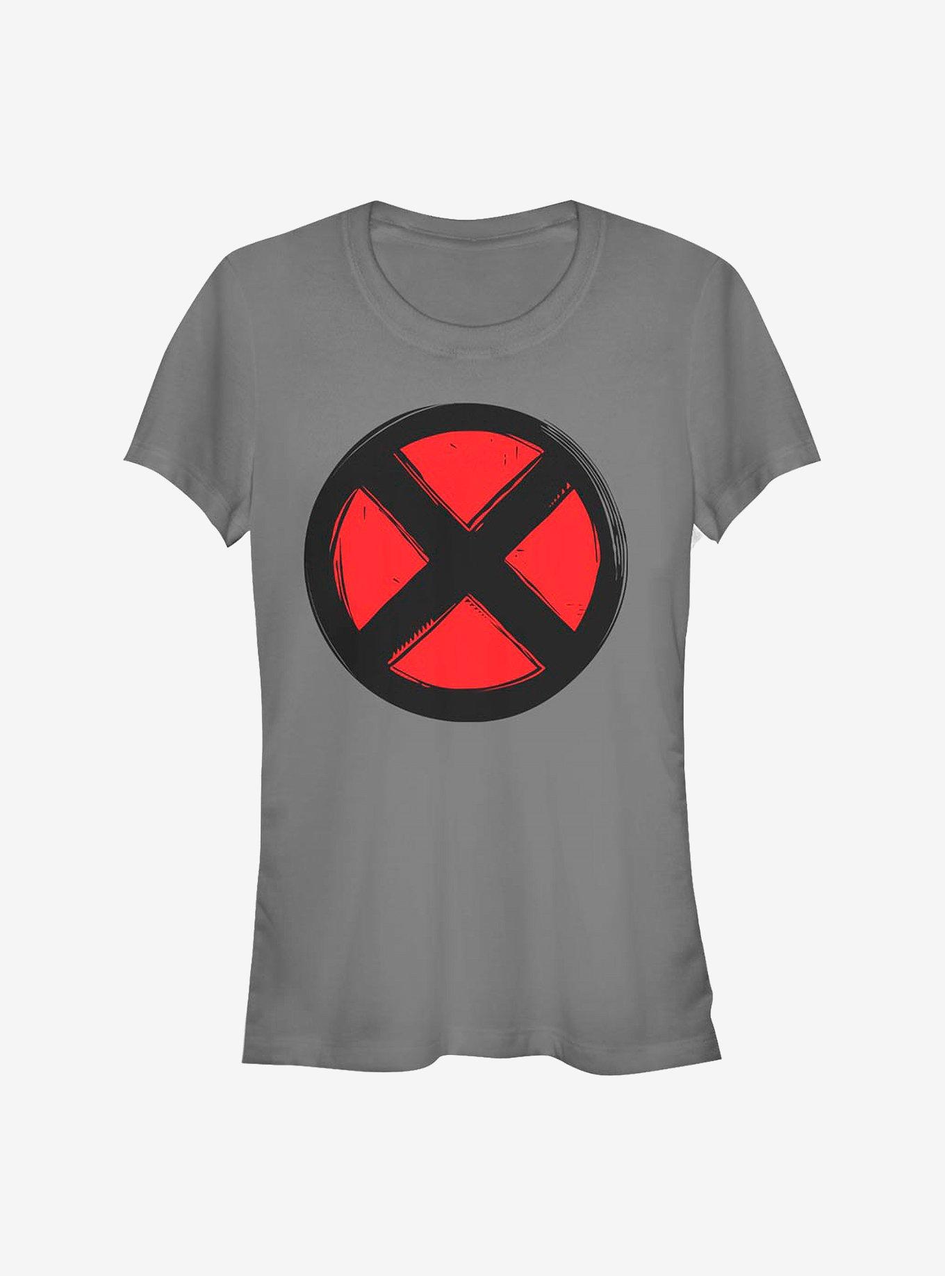 Marvel Deadpool Woodcut X-Men Girls T-Shirt, CHARCOAL, hi-res