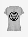 Marvel Iron Man Woodcut Ironman Girls T-Shirt, ATH HTR, hi-res
