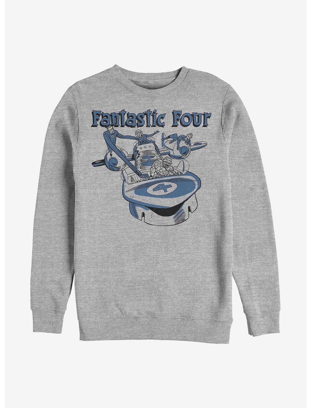 Marvel Fantastic Four Classic Four Crew Sweatshirt, ATH HTR, hi-res