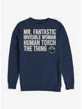 Marvel Fantastic Four Fantastic Stack Crew Sweatshirt, NAVY, hi-res