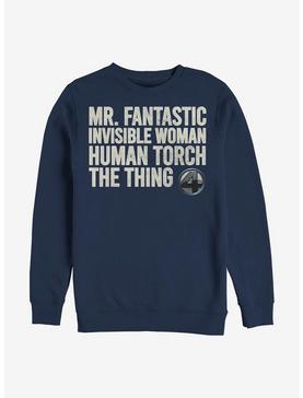 Marvel Fantastic Four Fantastic Stack Crew Sweatshirt, , hi-res