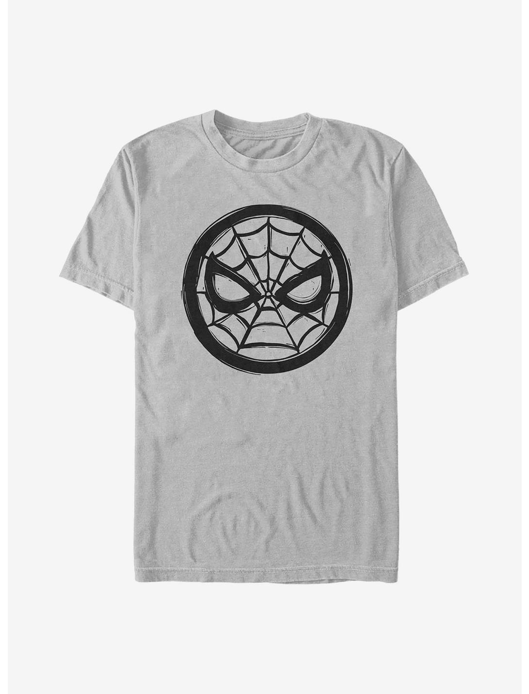 Marvel Spider-Man Woodcut Spider-Man T-Shirt, SILVER, hi-res