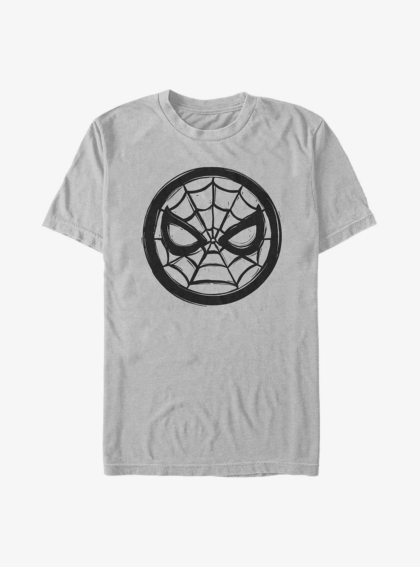 Marvel Spider-Man Woodcut Spider-Man T-Shirt, SILVER, hi-res