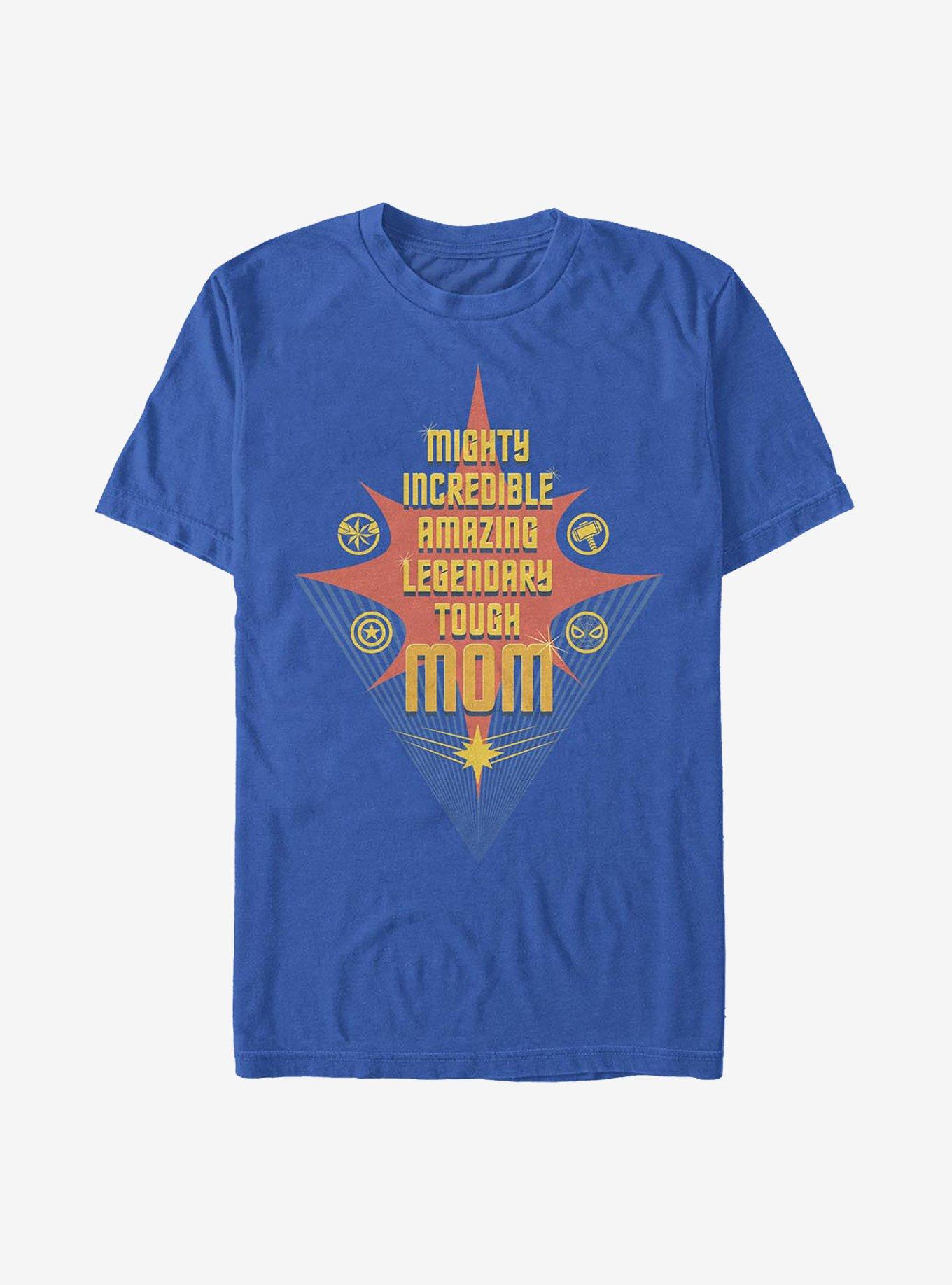 Marvel Avengers Mom List Swoosh Star T-Shirt, ROYAL, hi-res