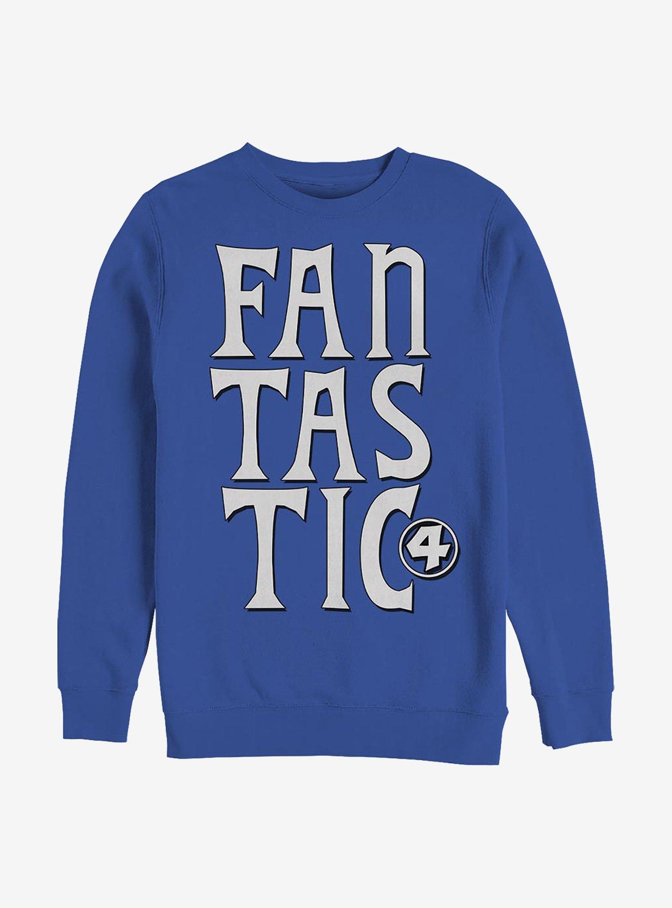 Marvel Fantastic Four Fantastic Words Crew Sweatshirt, ROYAL, hi-res