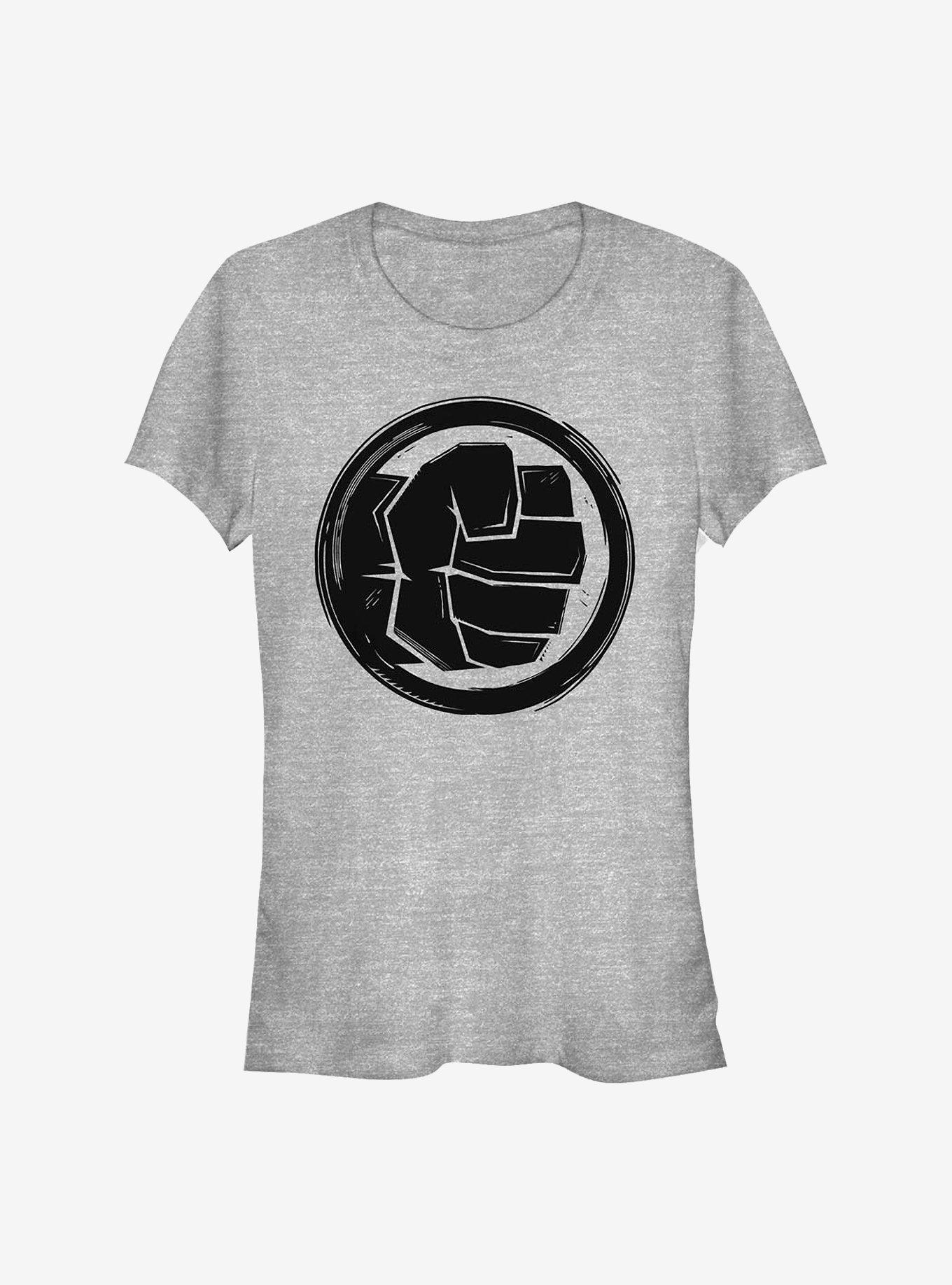 Marvel The Hulk Woodcut Hulk Girls T-Shirt
