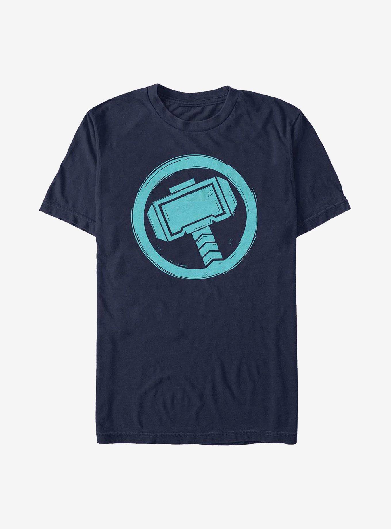 Marvel Thor Woodcut Thor T-Shirt, NAVY, hi-res