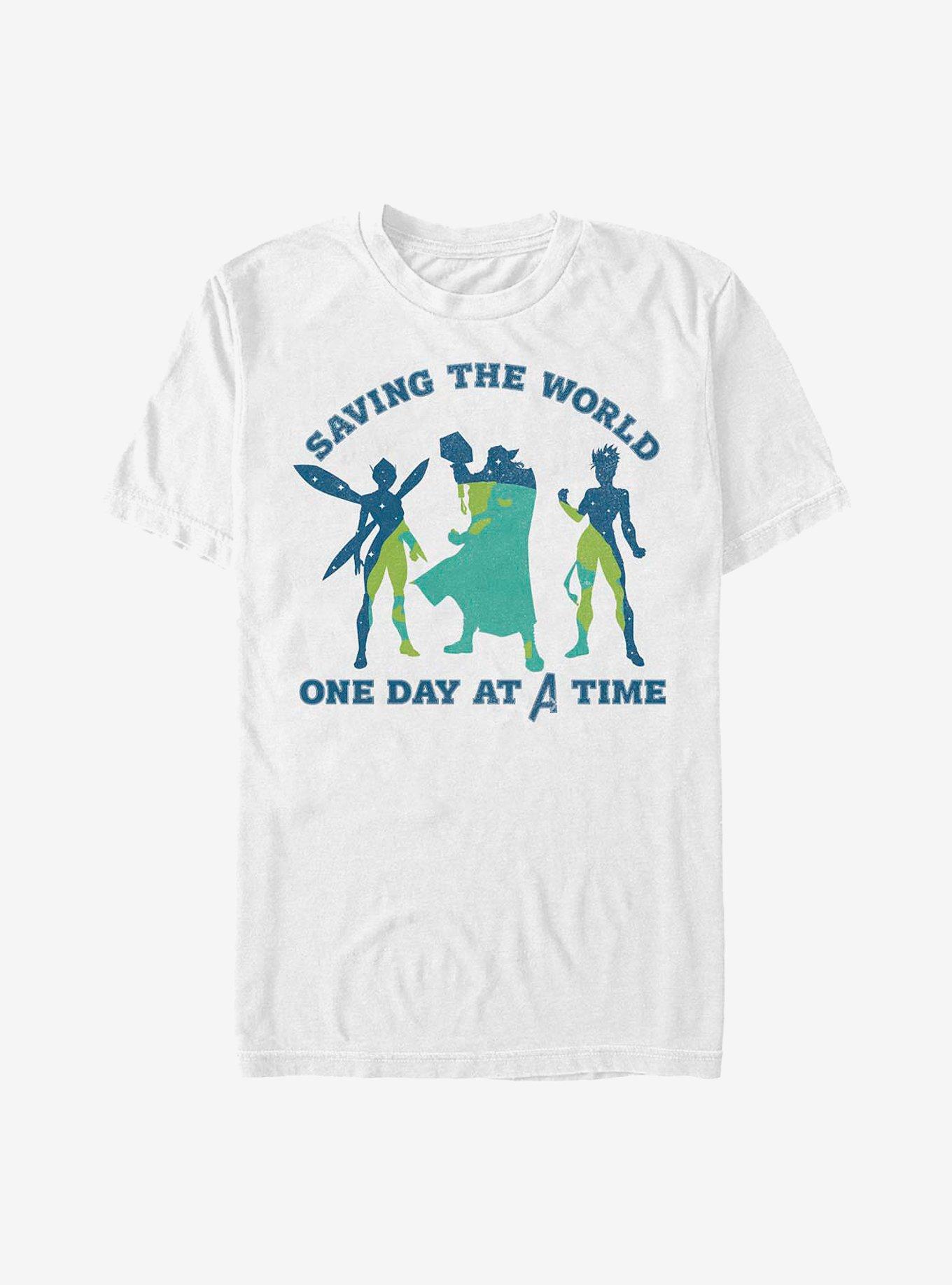 Marvel Avengers Silhouette Team T-Shirt, WHITE, hi-res