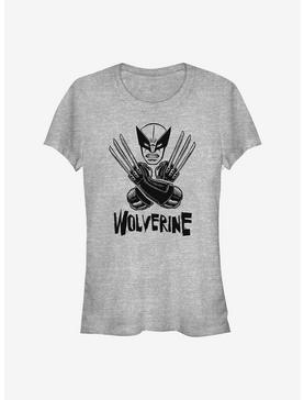 Marvel Wolverine Head Girls T-Shirt, ATH HTR, hi-res