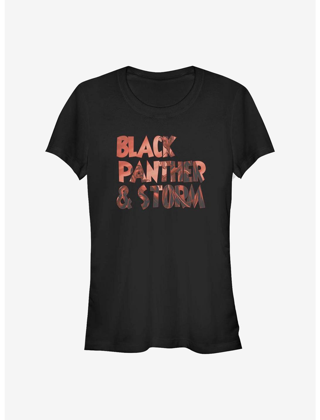 Marvel Black Panther Storm Text Fill Girls T-Shirt, BLACK, hi-res
