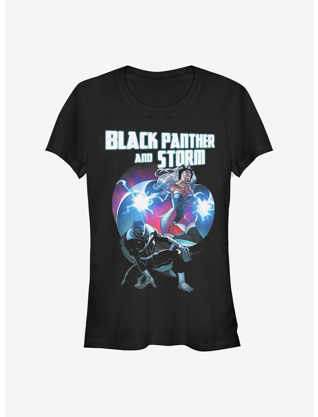 Marvel Black Panther Hero Couple Heart Girls T-Shirt, BLACK, hi-res