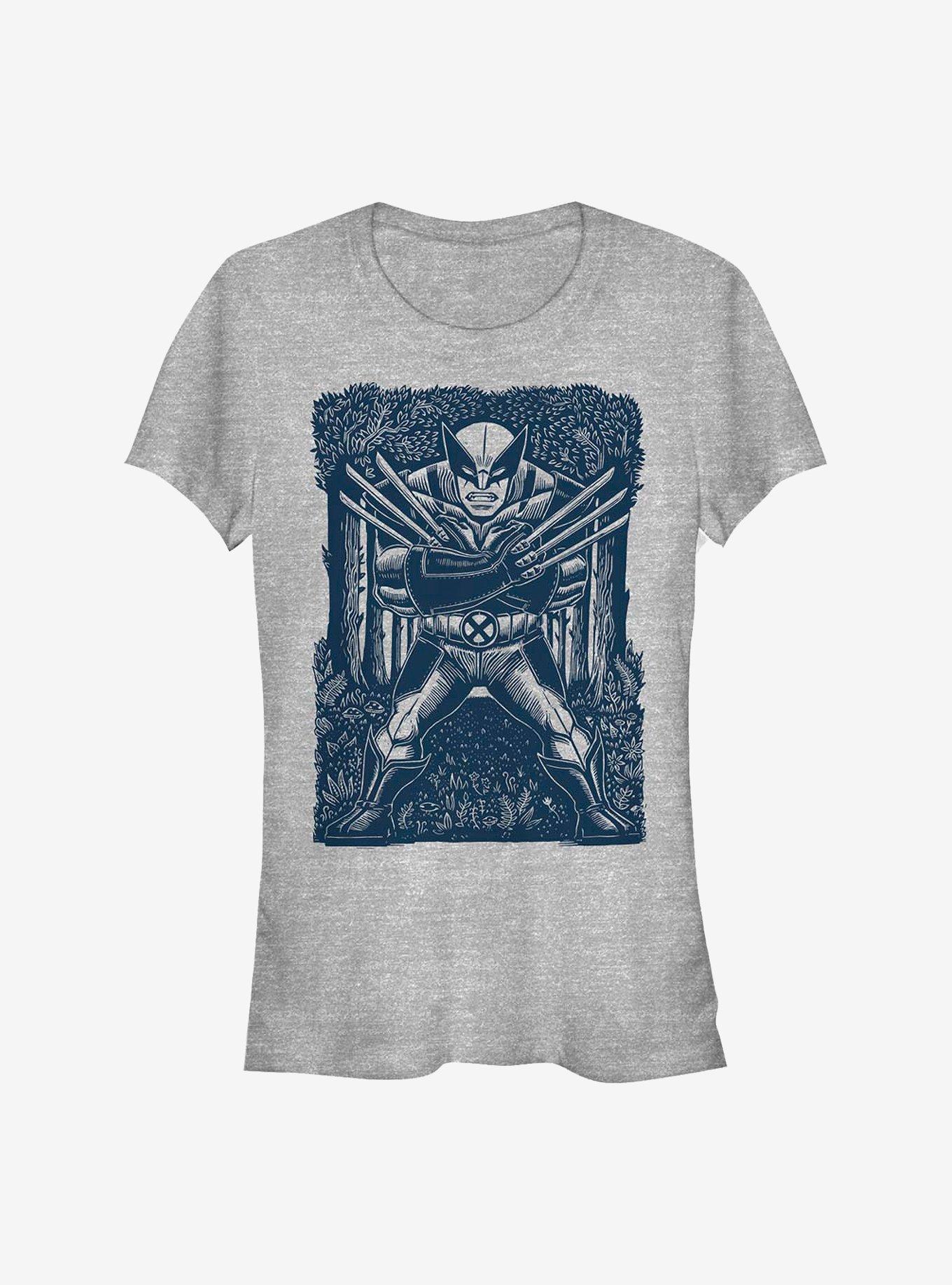 Marvel Wolverine Stencil Girls T-Shirt