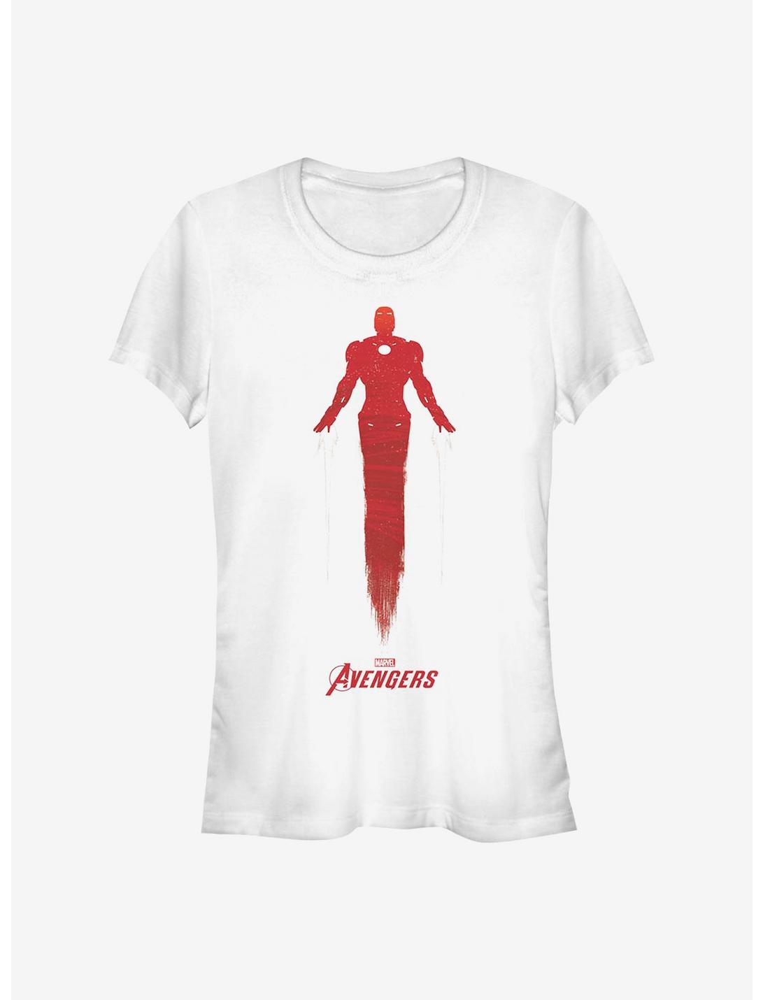 Marvel Iron Man Silhouette Girls T-Shirt, WHITE, hi-res