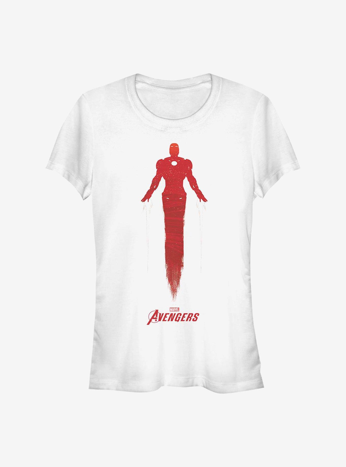 Marvel Iron Man Silhouette Girls T-Shirt, WHITE, hi-res