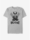 Marvel Wolverine Head T-Shirt, SILVER, hi-res
