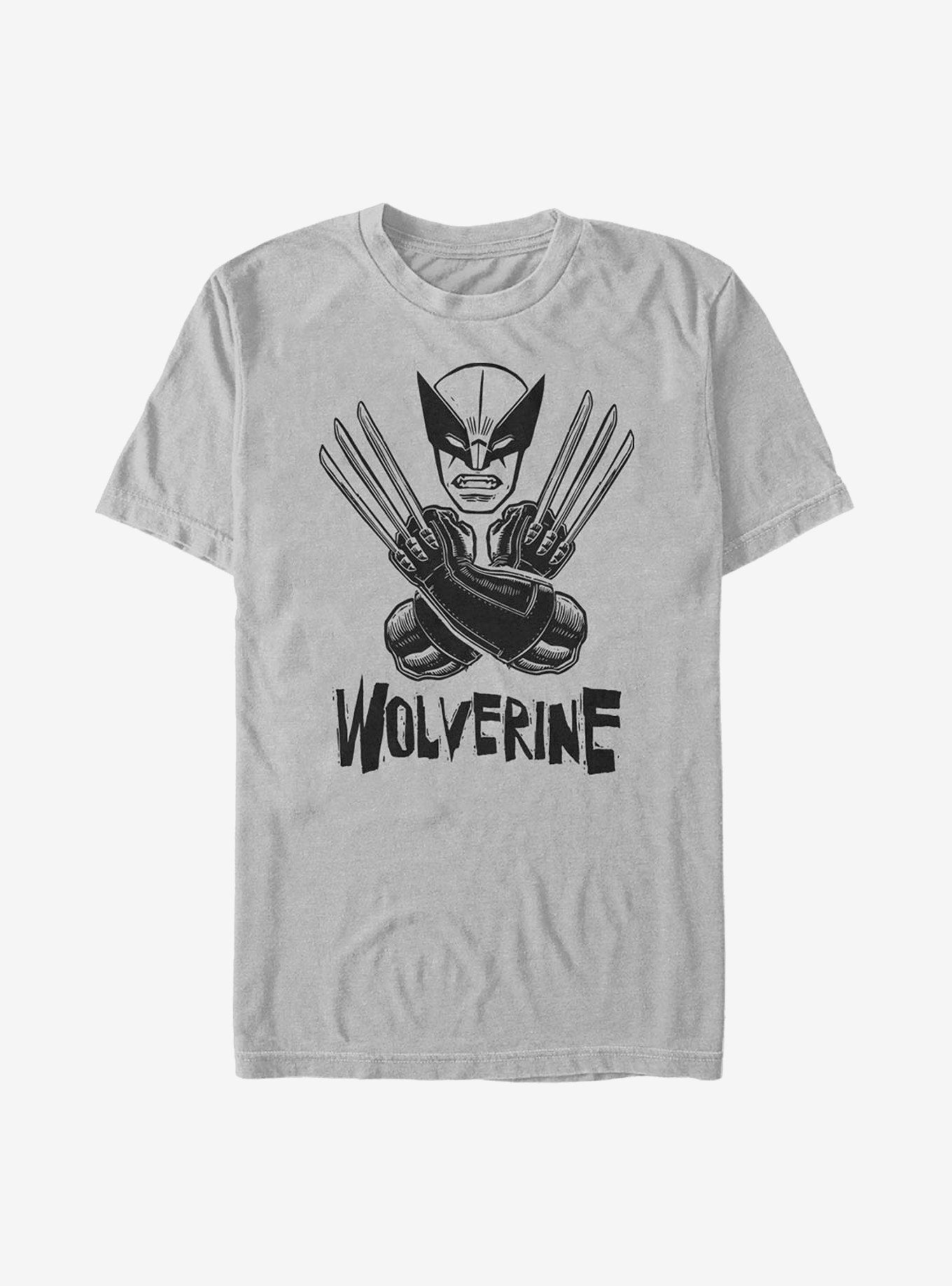 Marvel Wolverine Head T-Shirt, SILVER, hi-res