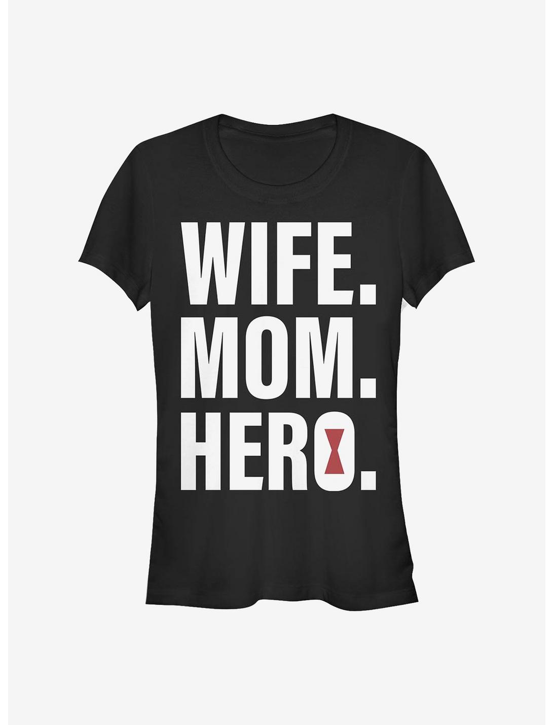 Marvel Black Widow Wife Mom Black Widow Girls T-Shirt, BLACK, hi-res