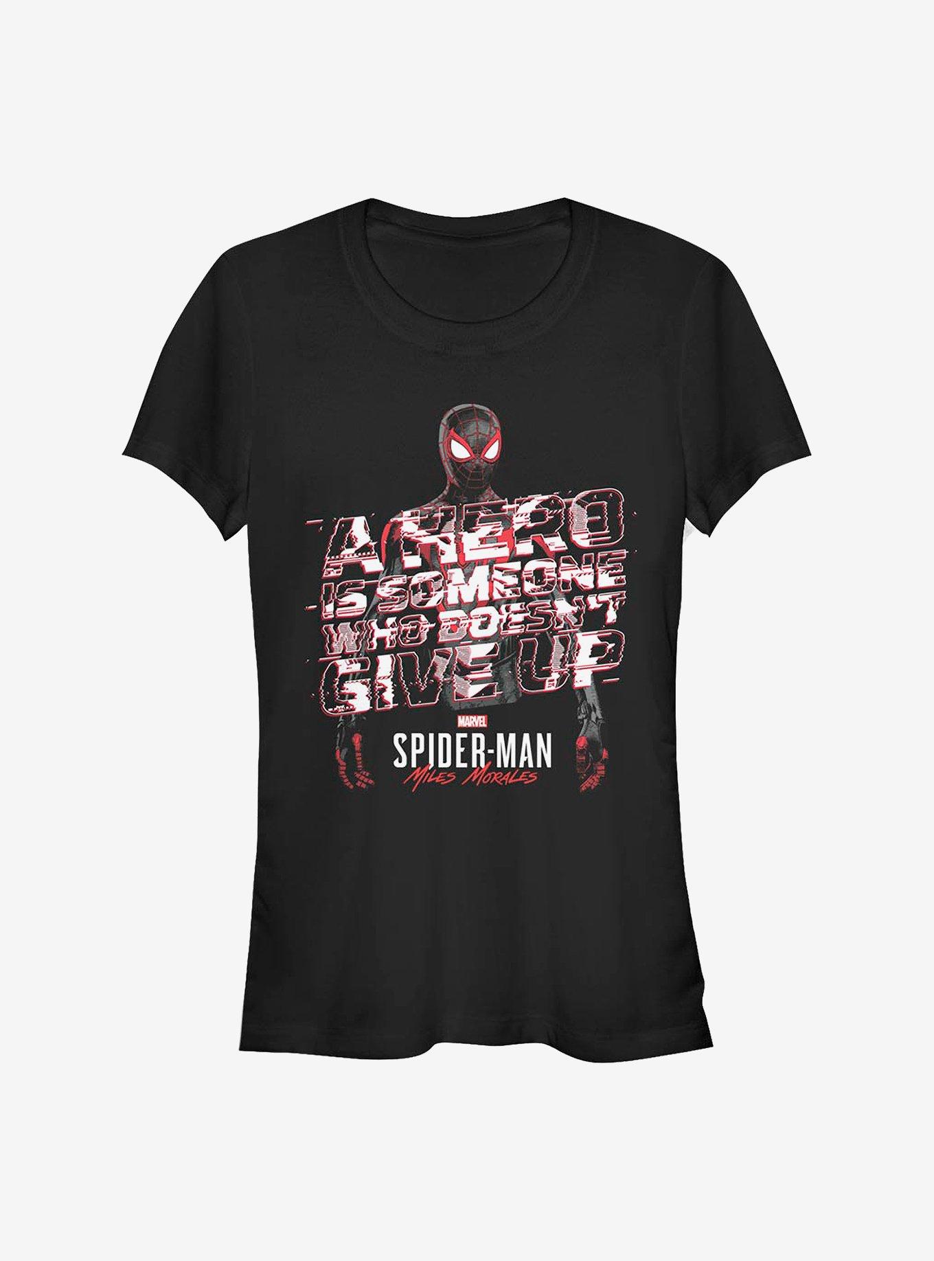 Marvel Spider-Man Miles Morales A Hero Editorial Girls T-Shirt, BLACK, hi-res