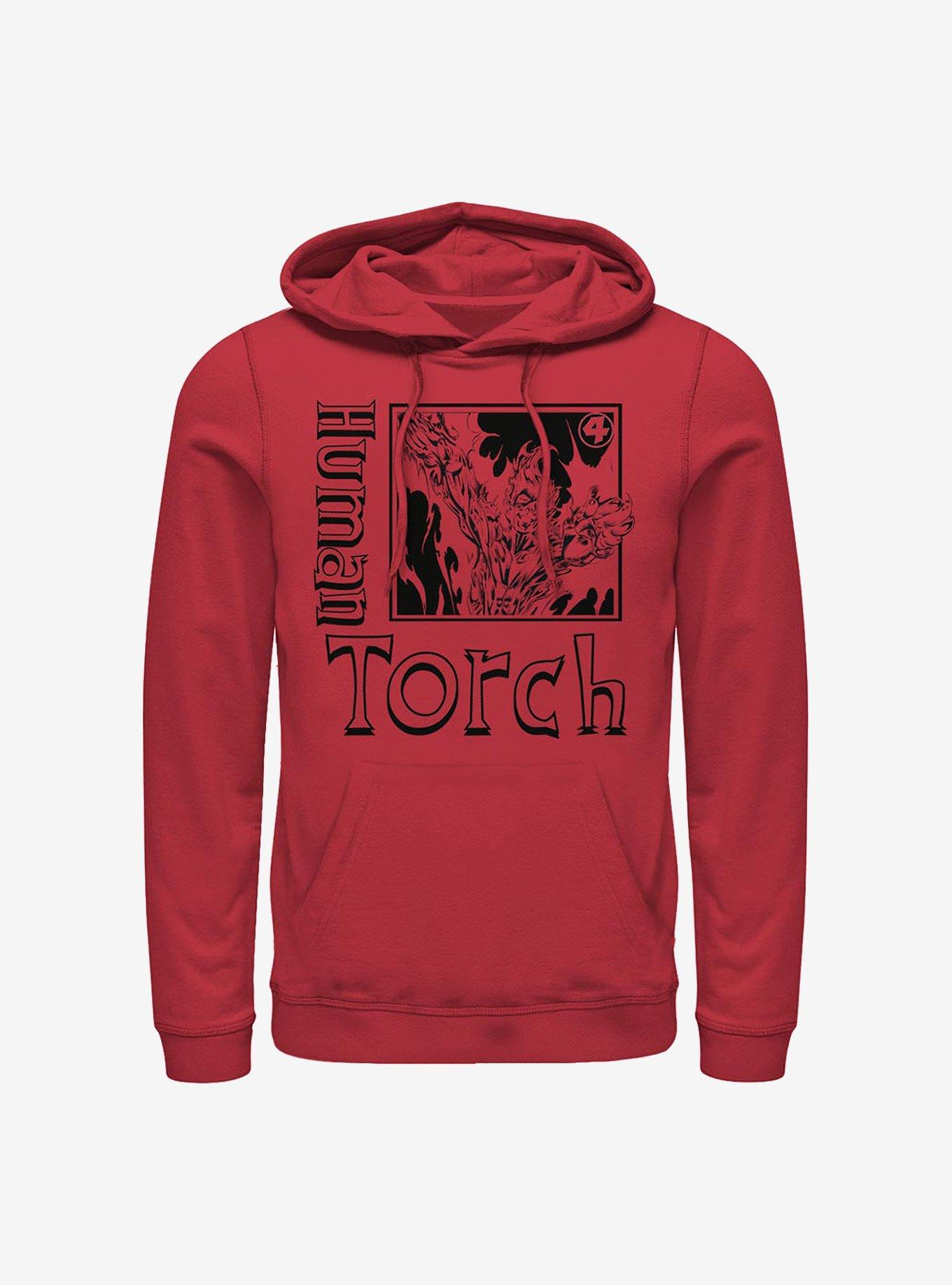 Marvel Fantastic Four Torch Pose Hoodie, RED, hi-res