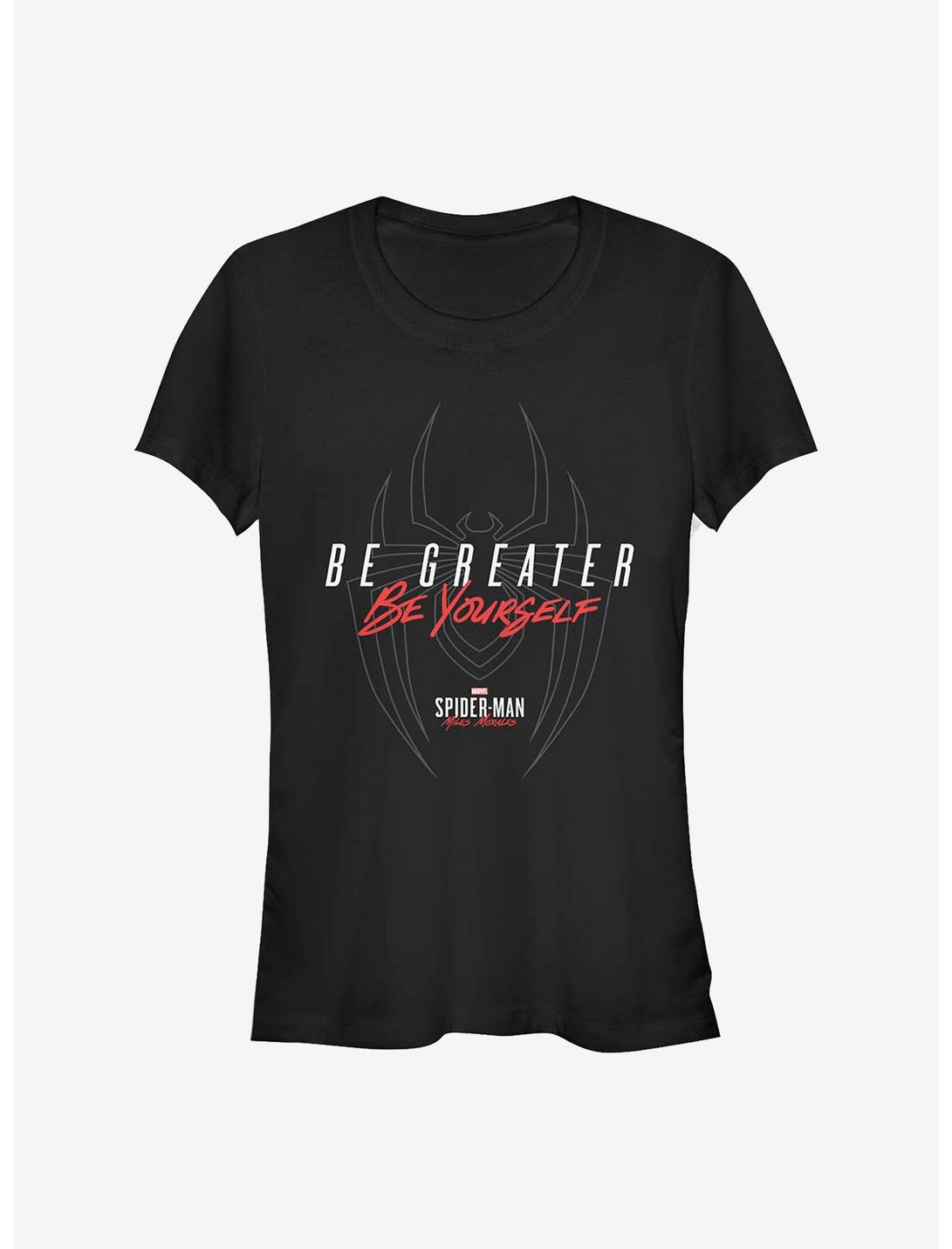 Marvel Spider-Man Miles Morales Be Greater Be Yourself Girls T-Shirt, BLACK, hi-res