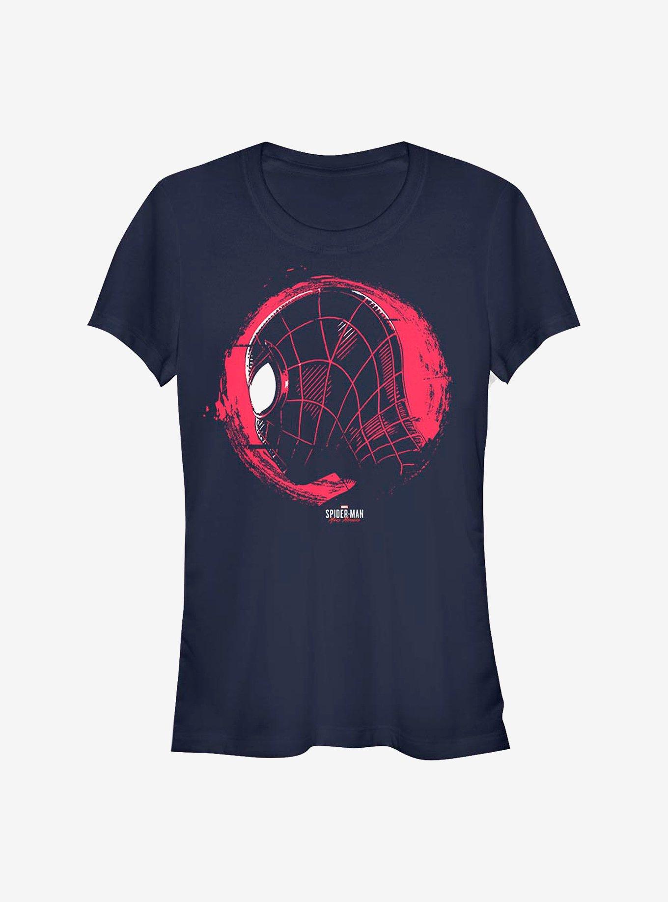 Marvel Spider-Man Miles Morales Circle Face Girls T-Shirt