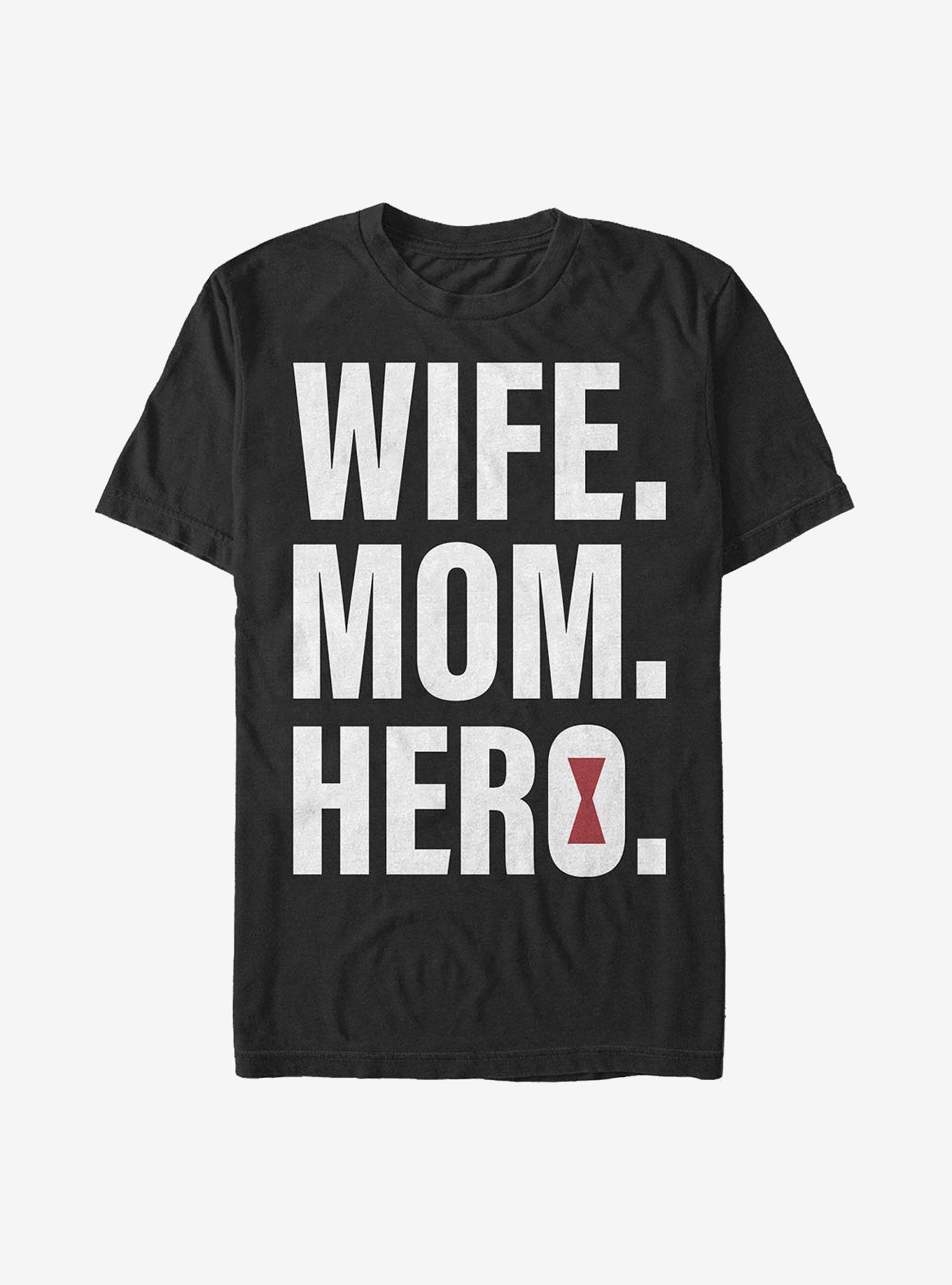 Marvel Black Widow Wife Mom Black Widow T-Shirt, BLACK, hi-res