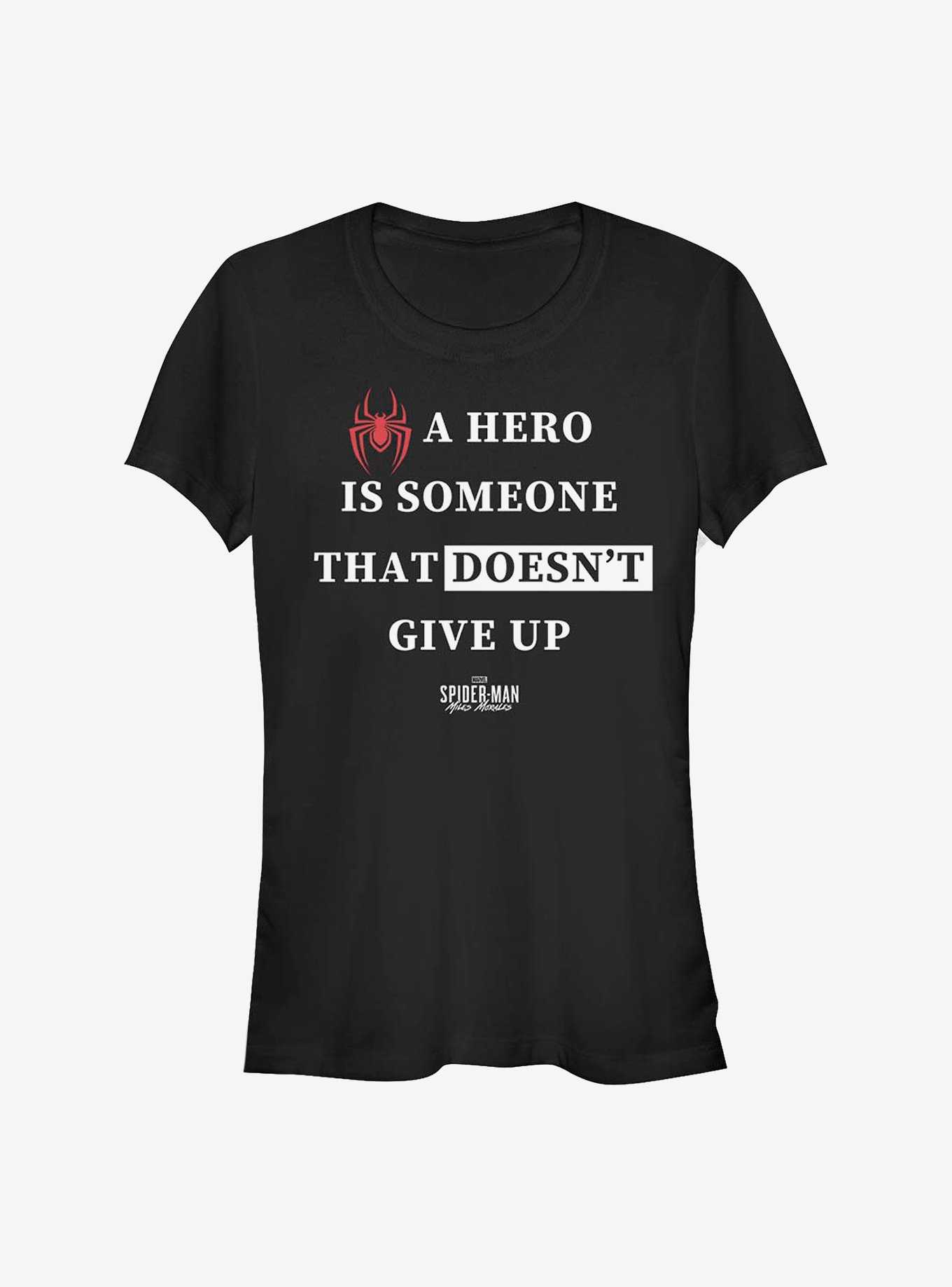 Marvel Spider-Man Miles Morales Hero Text Girls T-Shirt, , hi-res