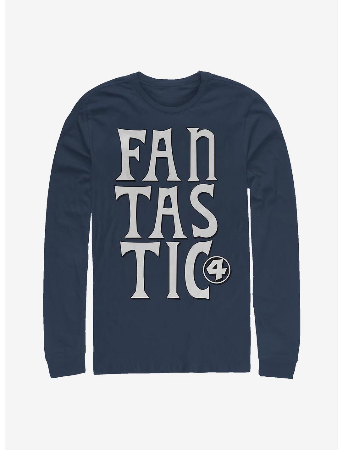 Marvel Fantastic Four Fantastic Words Long-Sleeve T-Shirt, NAVY, hi-res