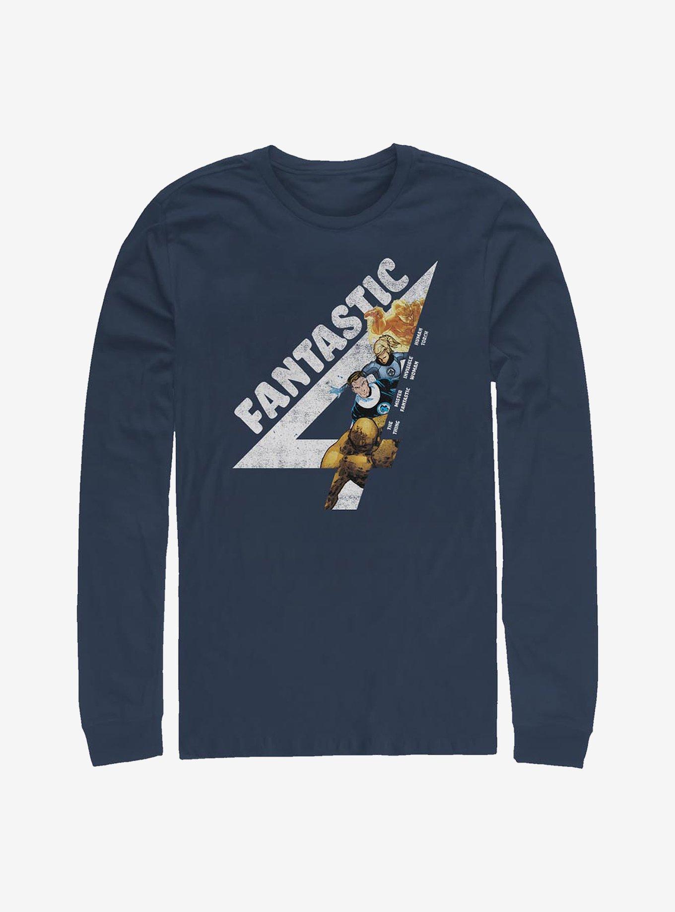 Marvel Fantastic Four Fantastically Vintage Long-Sleeve T-Shirt, NAVY, hi-res