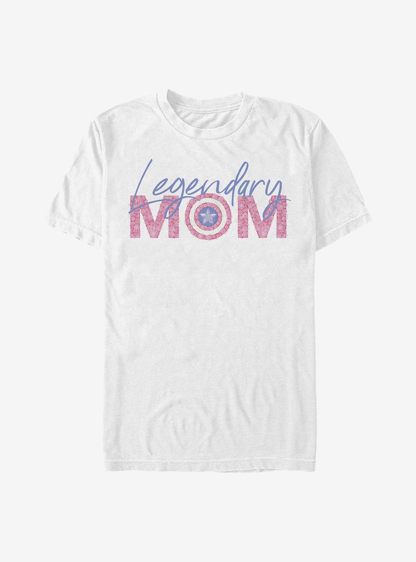 Marvel Captain America Legendary Mom Flowers T-Shirt