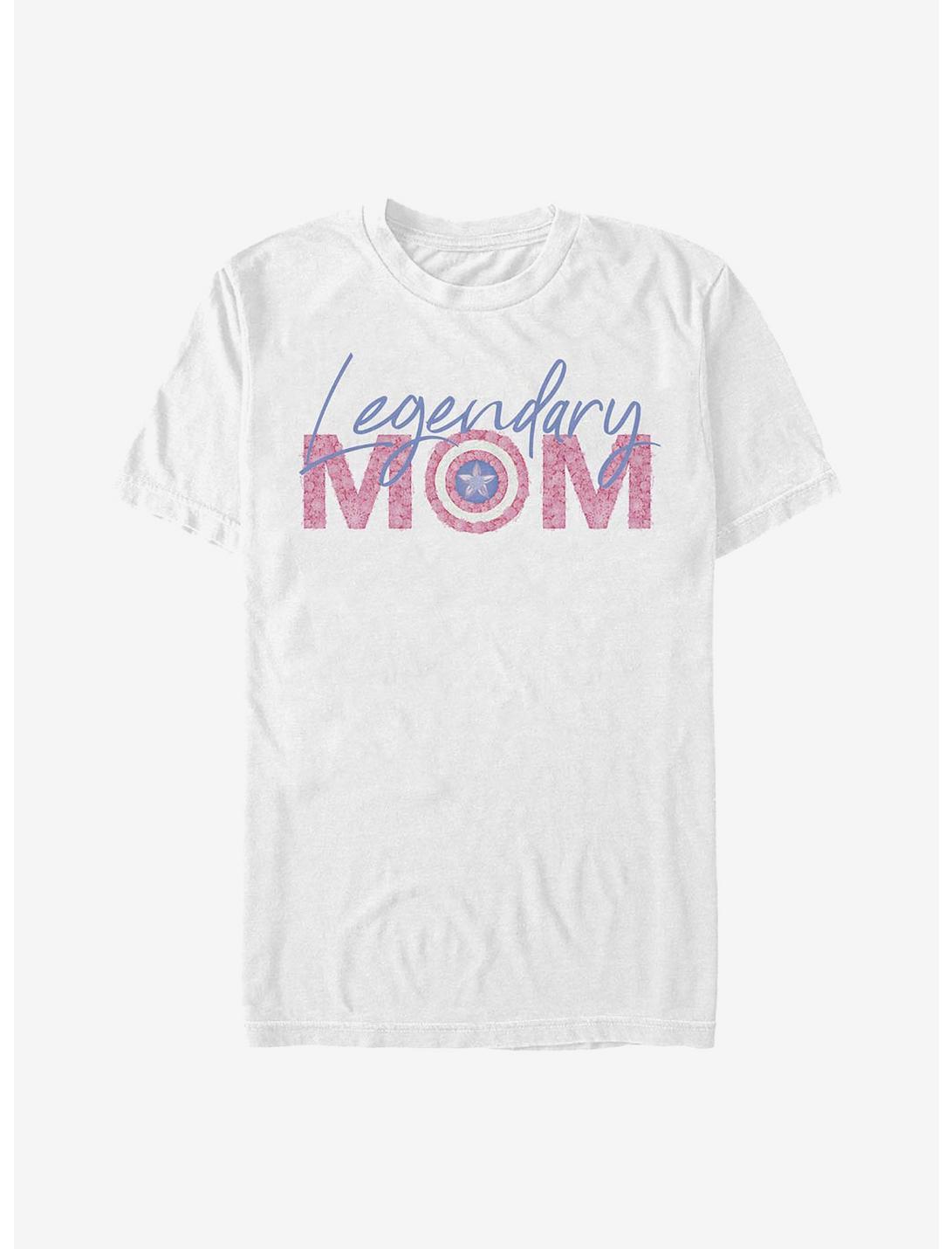 Marvel Captain America Legendary Mom Flowers T-Shirt - WHITE | Hot Topic