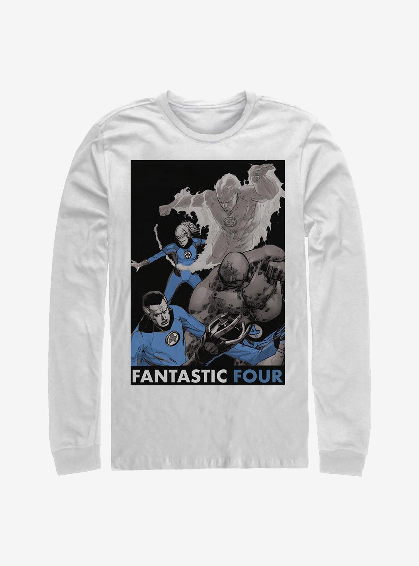 Marvel Fantastic Four The Four Long-Sleeve T-Shirt, WHITE, hi-res