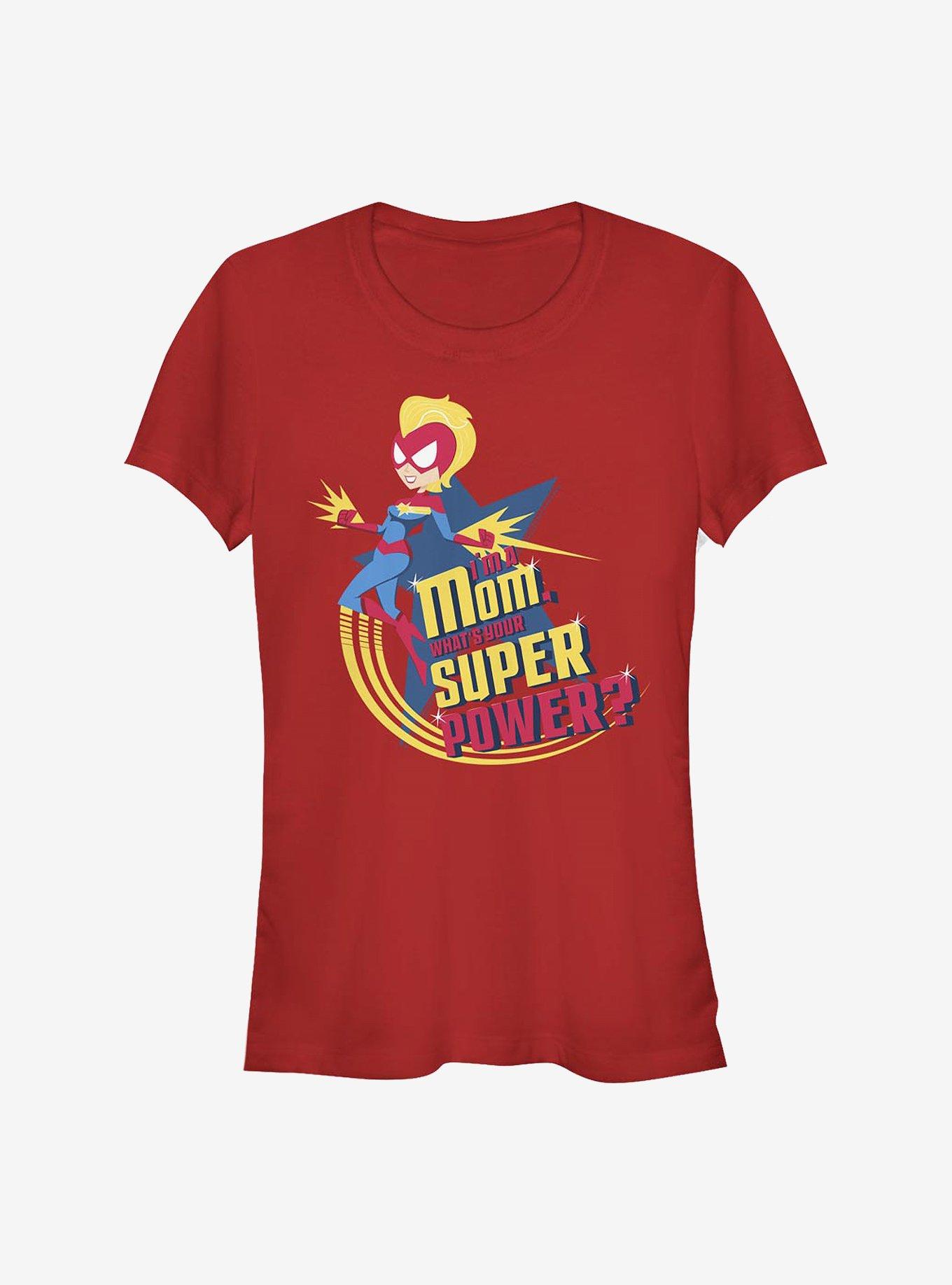 Marvel Captain Marvel Super Power Mom Girls T-Shirt