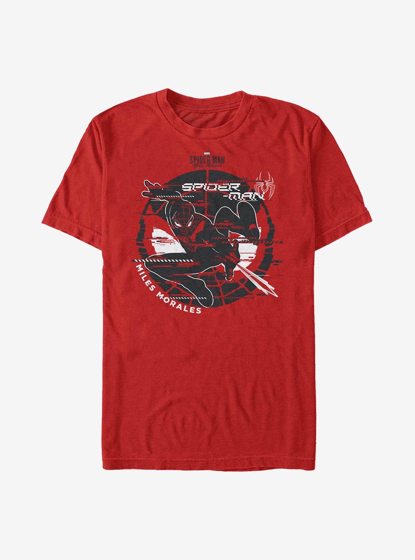 Marvel Spider-Man Miles Morales Two Tone Glitch Art T-Shirt, , hi-res