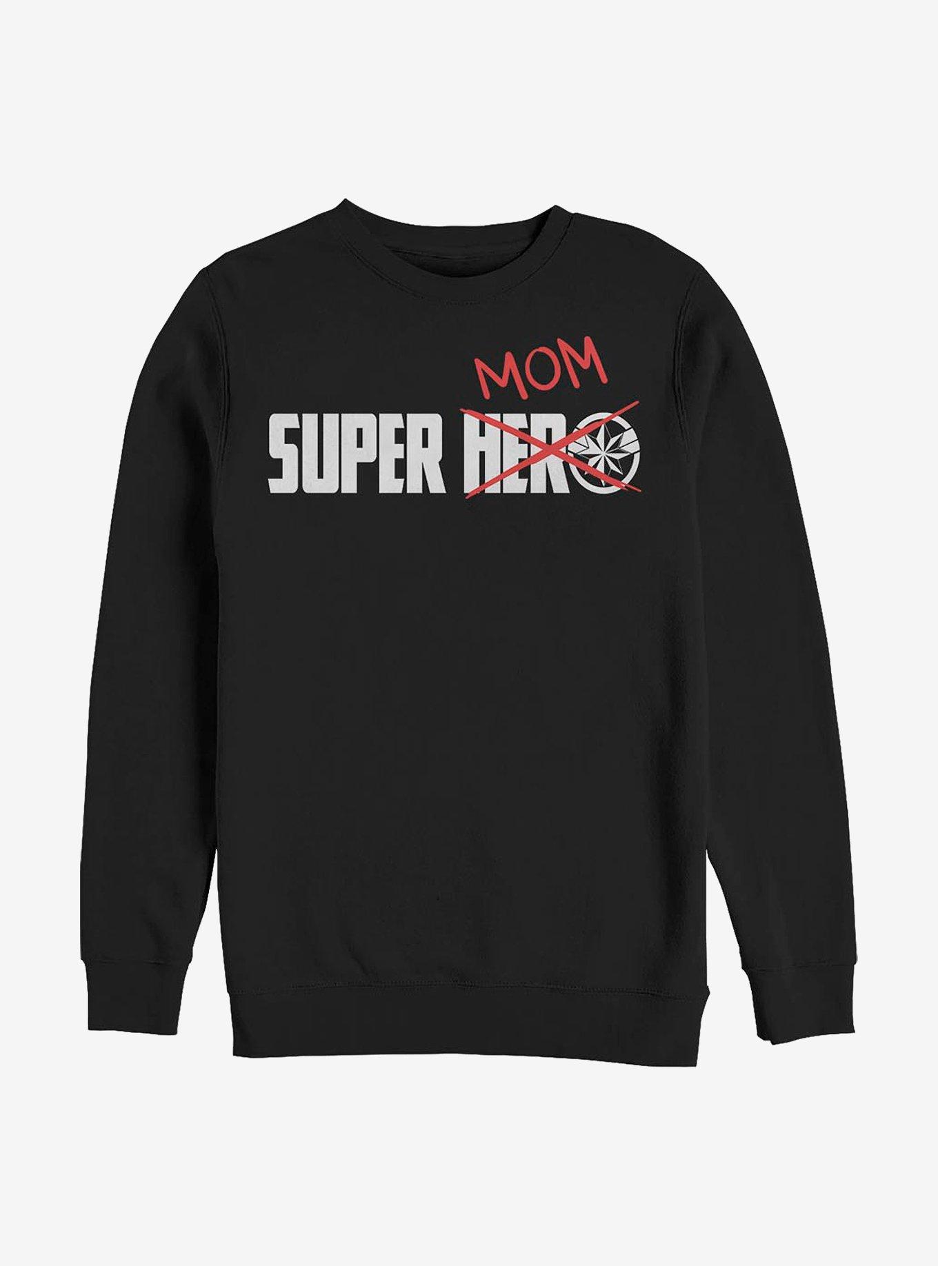 Marvel Captain Marvel Super Mom Doodle Crew Sweatshirt, , hi-res