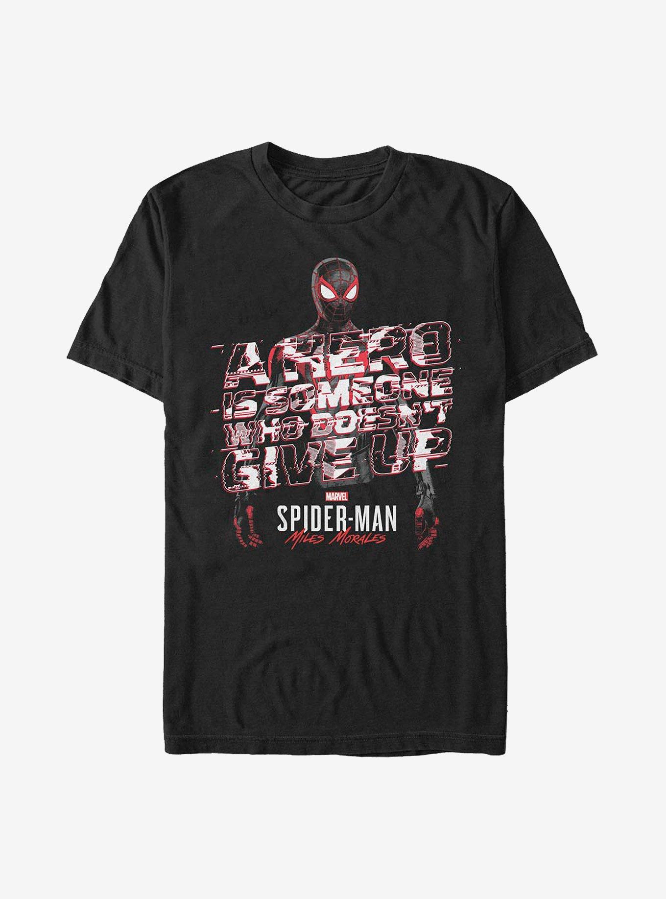 Marvel Spider-Man Miles Morales A Hero Editorial T-Shirt, , hi-res