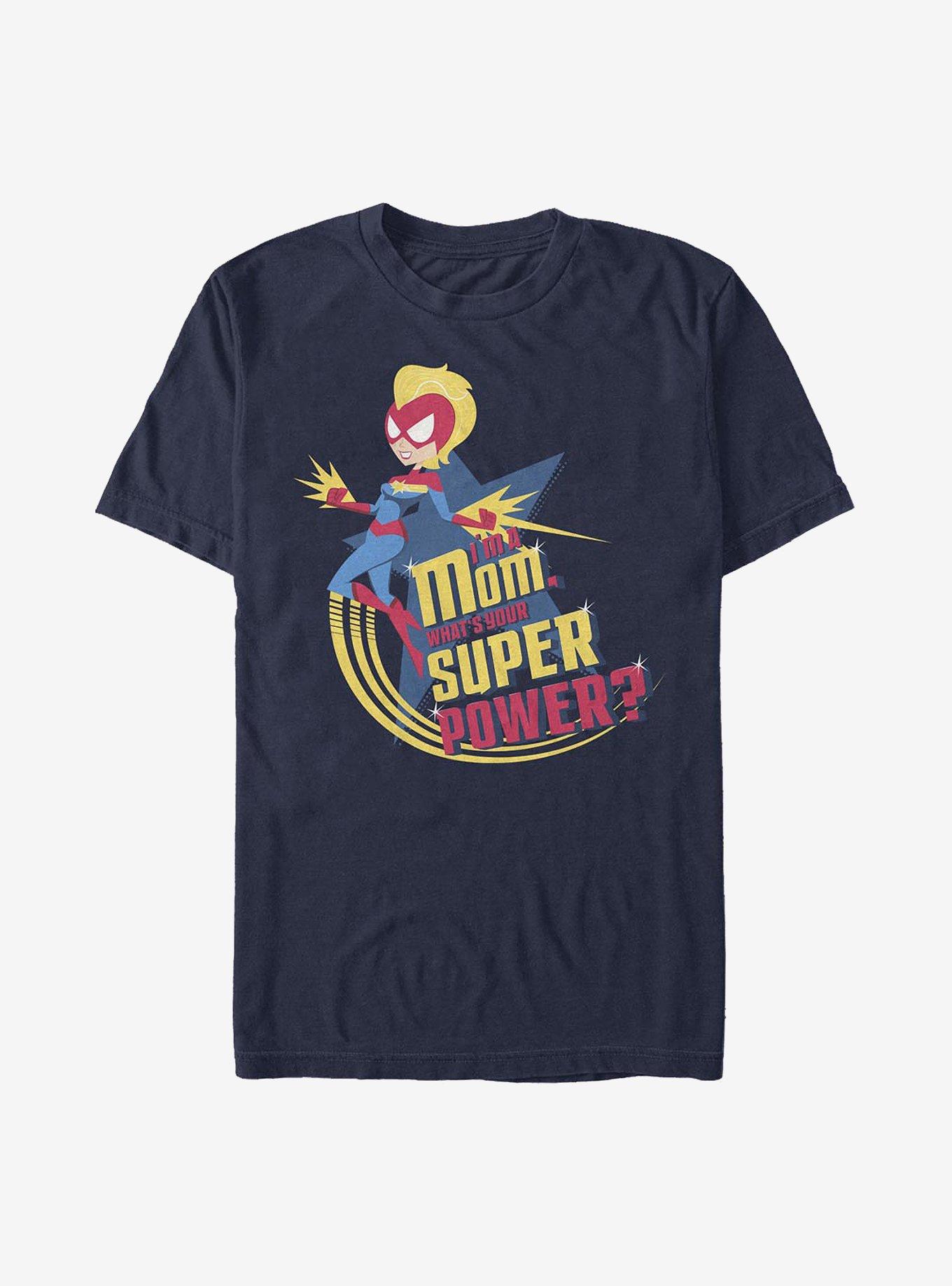 Marvel Captain Marvel Super Power Mom T-Shirt, NAVY, hi-res