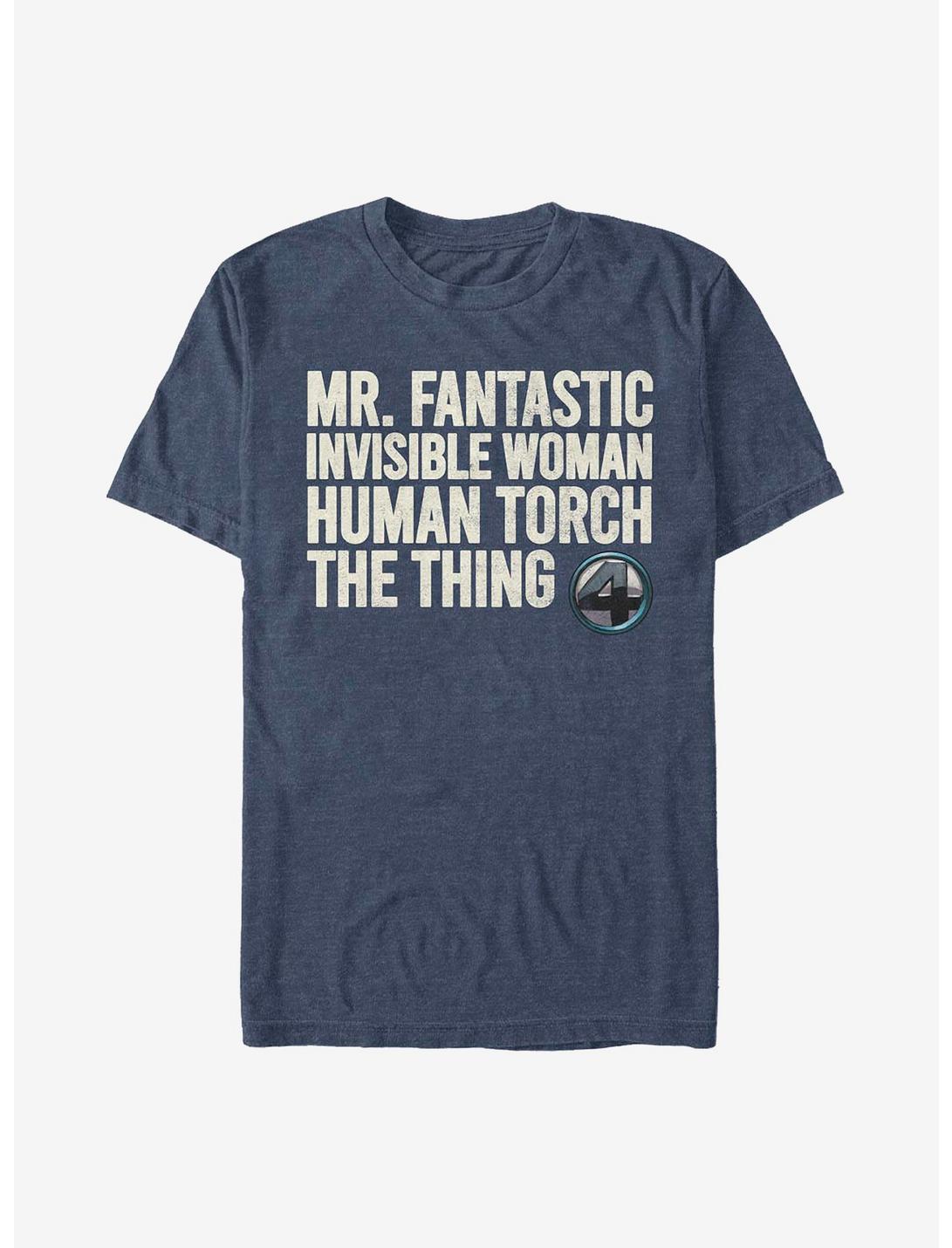 Marvel Fantastic Four Fantastic Stack T-Shirt, NAVY HTR, hi-res