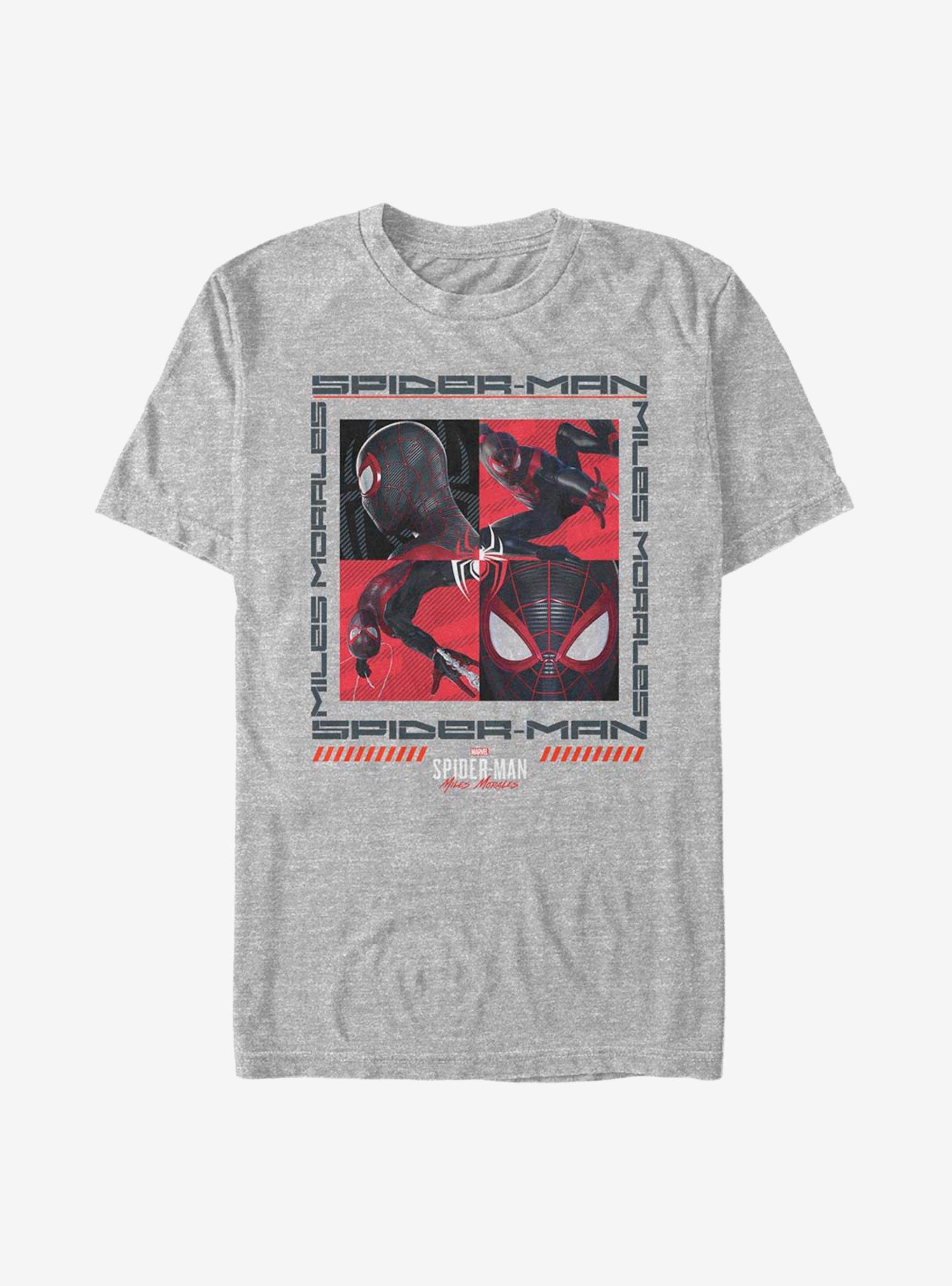 Marvel Spider-Man Miles Morales Square Up T-Shirt, ATH HTR, hi-res