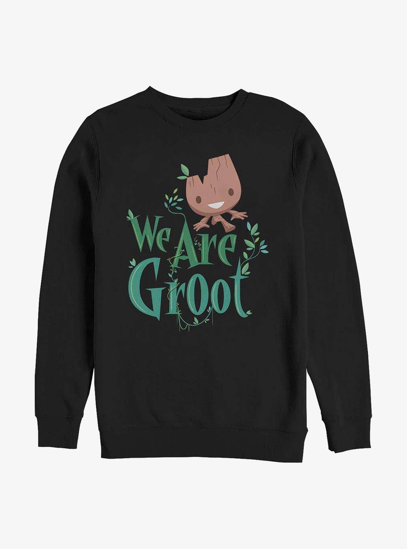 Marvel The Guardians Of The Galaxy Groots World Crew Sweatshirt, BLACK, hi-res