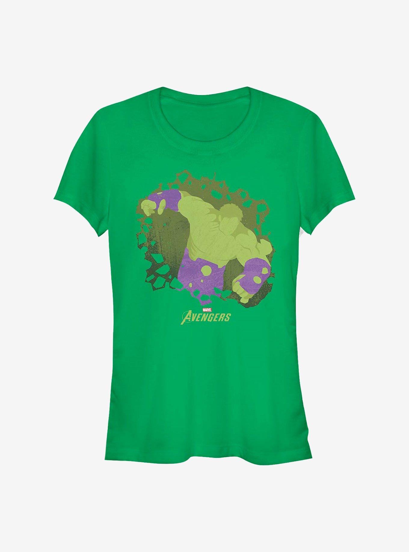 Marvel The Hulk Silhouette Girls T-Shirt, KELLY, hi-res