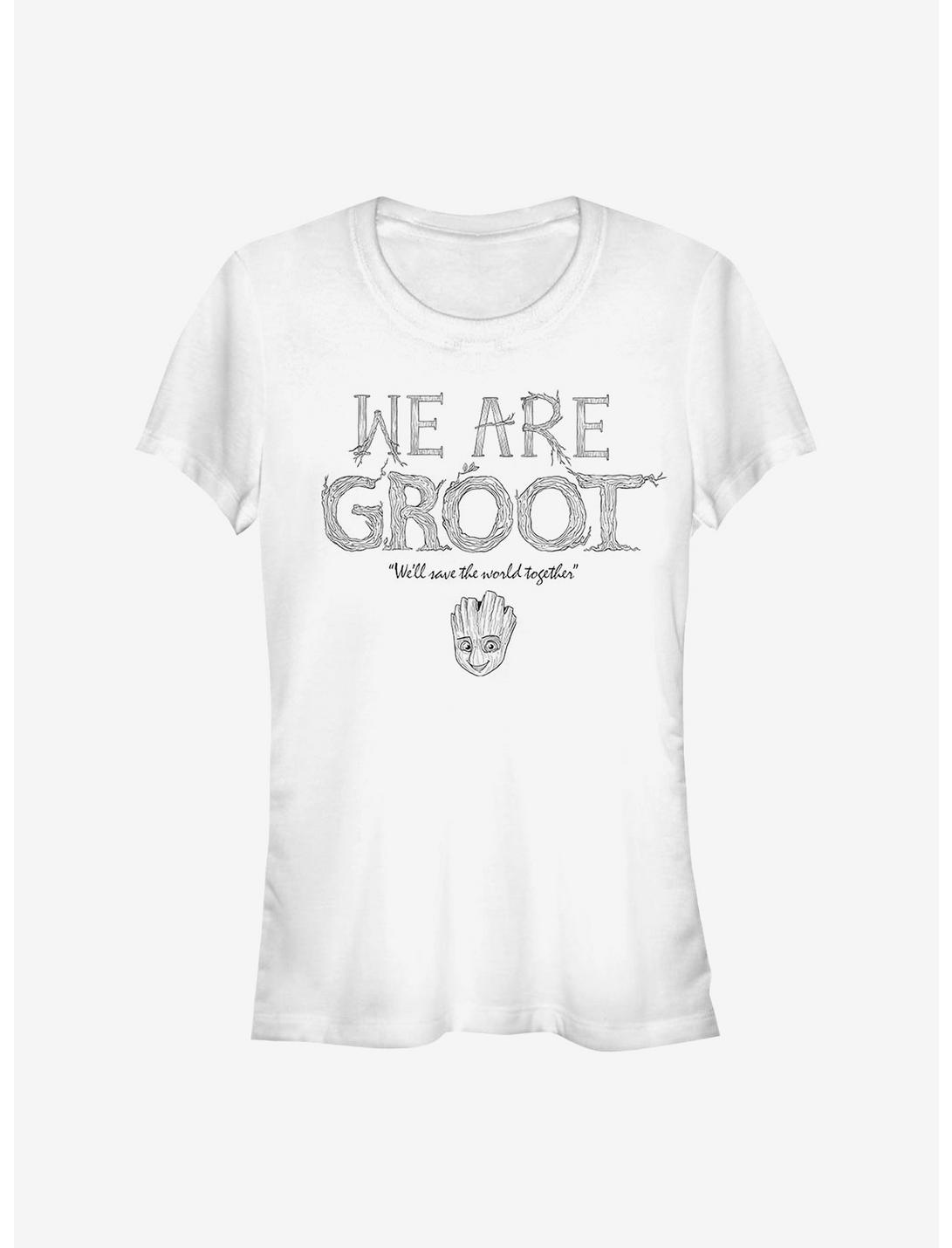 Marvel The Guardians Of The Galaxy Grow Together Girls T-Shirt, WHITE, hi-res