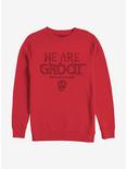 Marvel The Guardians Of The Galaxy Grow Together Crew Sweatshirt, RED, hi-res
