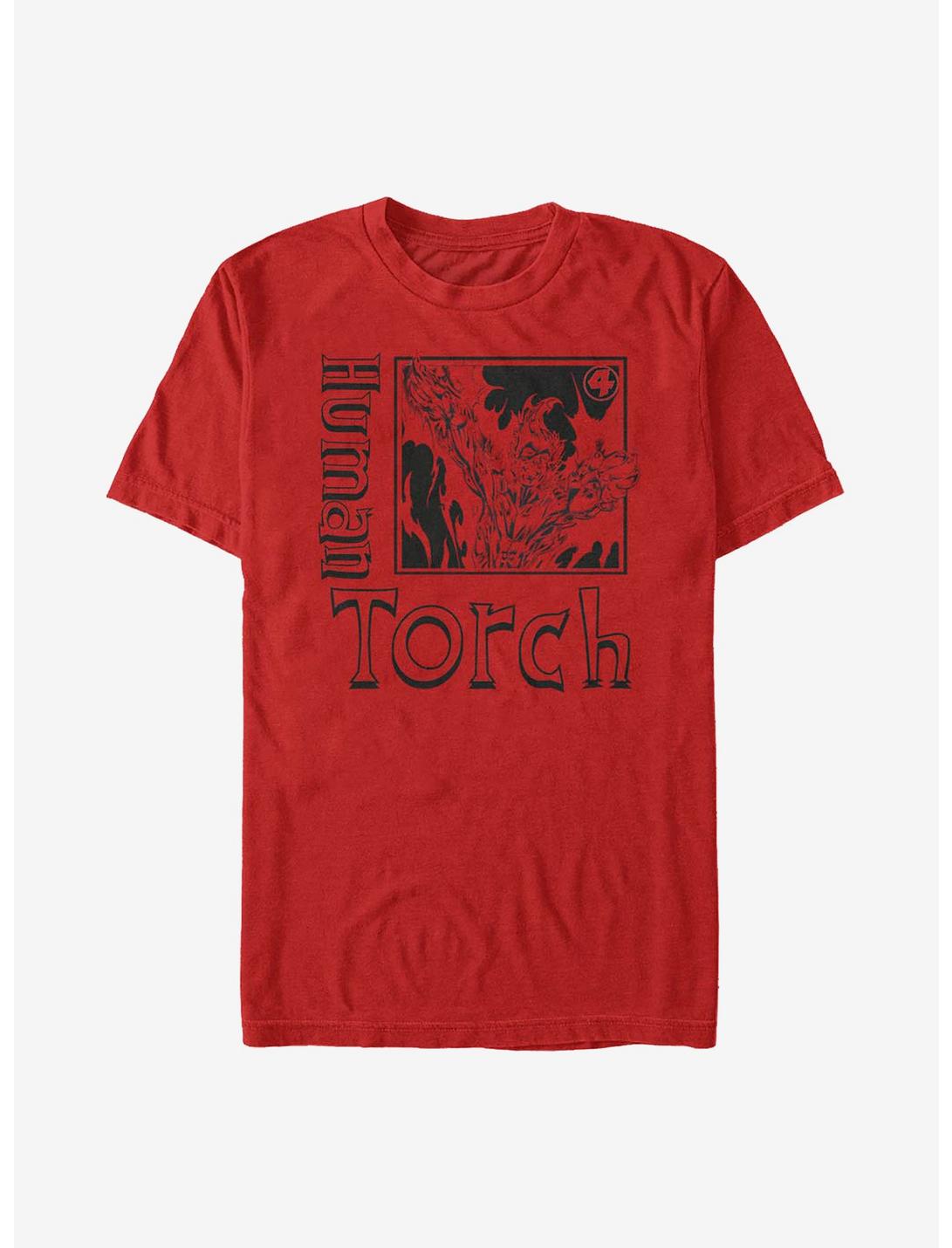 Marvel Fantastic Four Torch Pose T-Shirt, RED, hi-res
