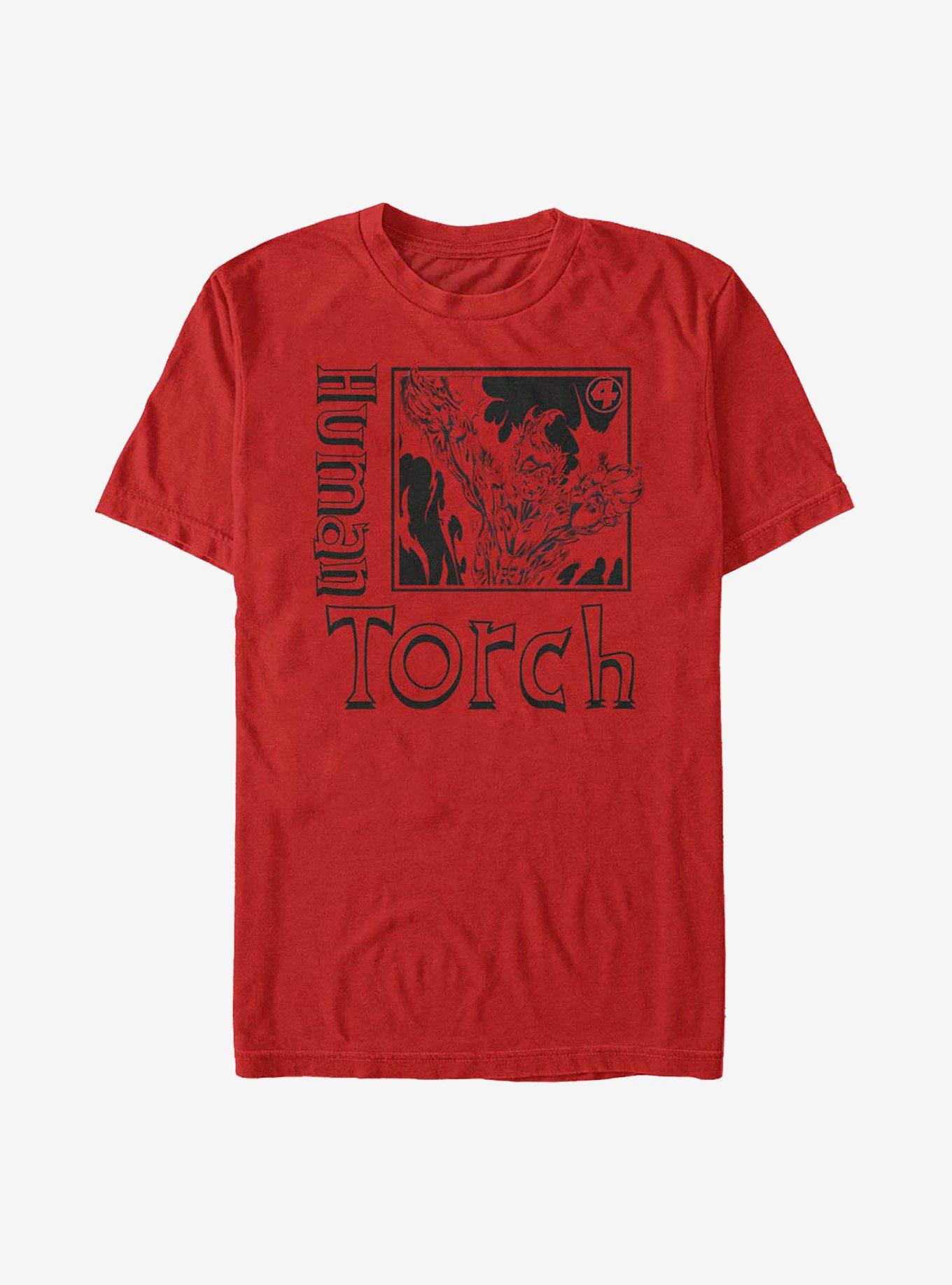 Marvel Fantastic Four Torch Pose T-Shirt, RED, hi-res