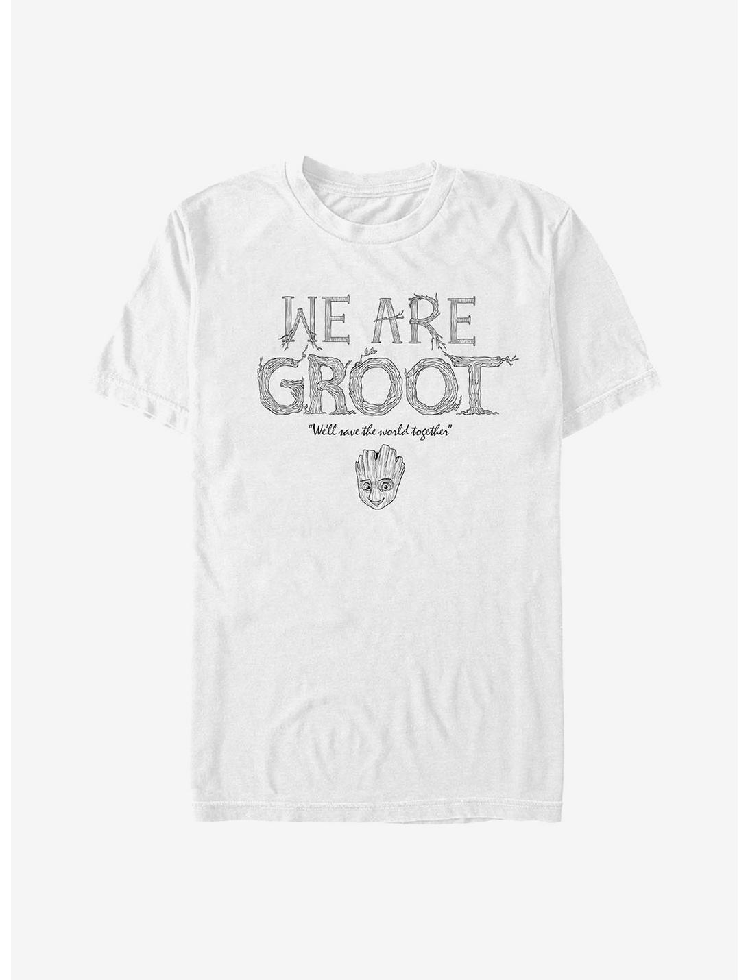 Marvel The Guardians Of The Galaxy Grow Together T-Shirt, WHITE, hi-res