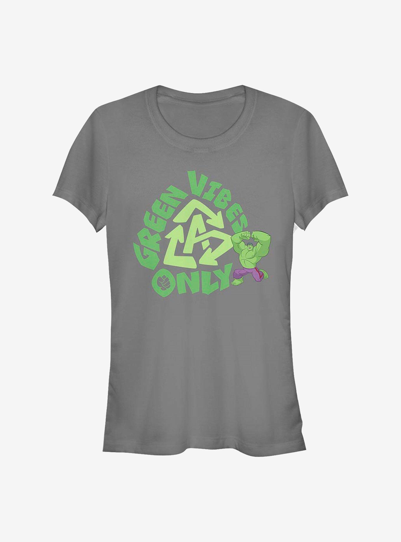 Marvel The Hulk Green Vibes Girls T-Shirt, CHARCOAL, hi-res